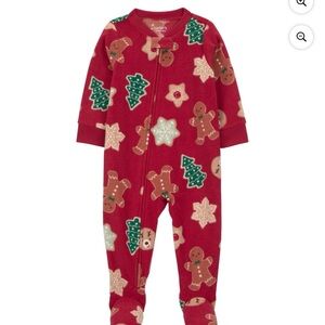 Carter's Festive Red Gingerbread Footie